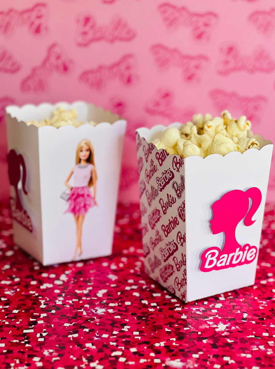 Party box Barbie scatole in cartoncino da popcorn in offerta - PapoLab