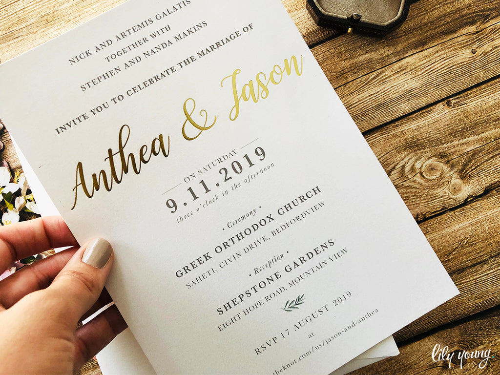 Anthea Printed Invitation Suite