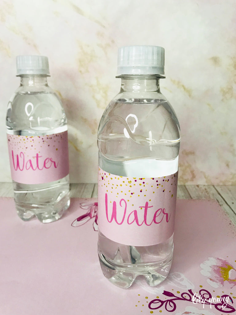 Ballerina Water Bottle Labels - Pack of 12