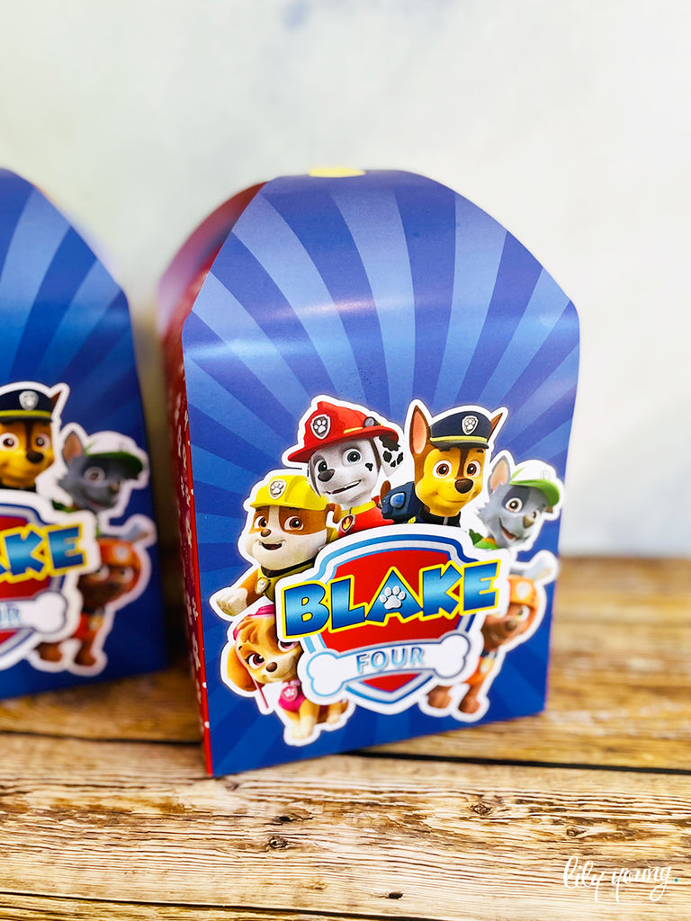 Blue Paw Patrol Large Party Boxes - Pack of 12