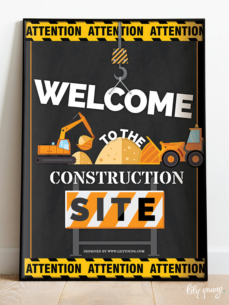 Construction Welcome Sign - Pack of 1