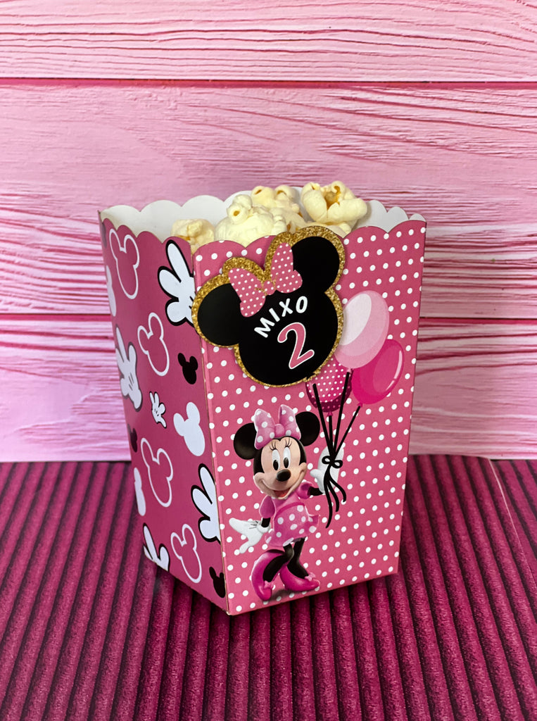 Minnie Mouse Polka Dots Popcorn boxes - Pack of 12