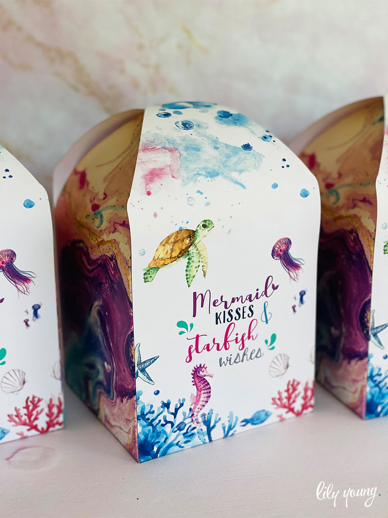 Mermaid Large Party Boxes - Pack of 12