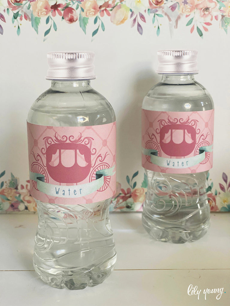Princess Water Bottle Labels - Pack of 12