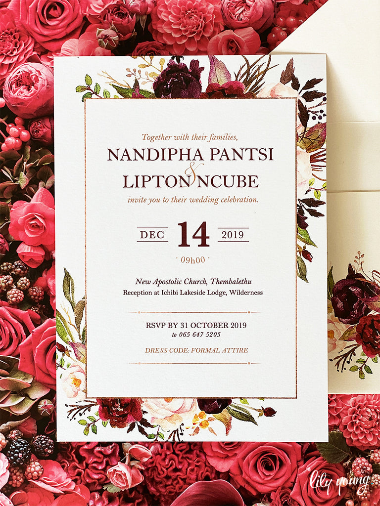 Nandipha Printed Invitation Suite