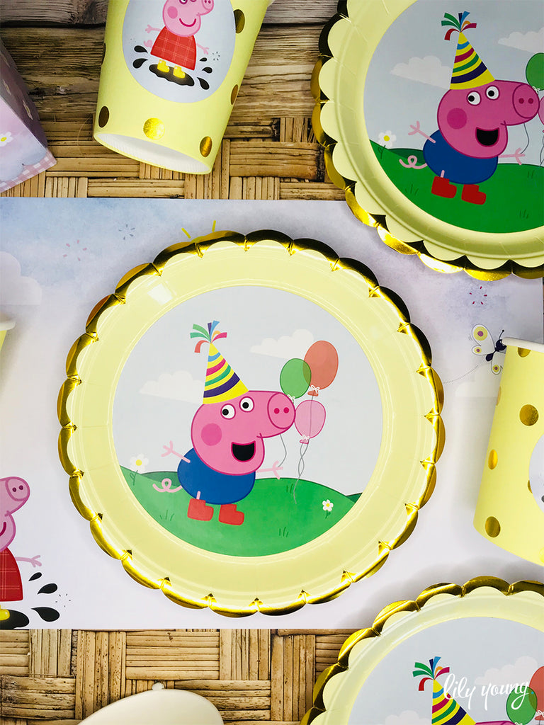 Peppa Pig Paper Plate with Sticker - Pack of 12