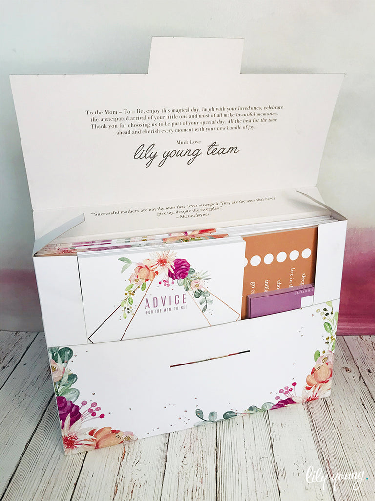 Pink Floral Baby Shower Game Box