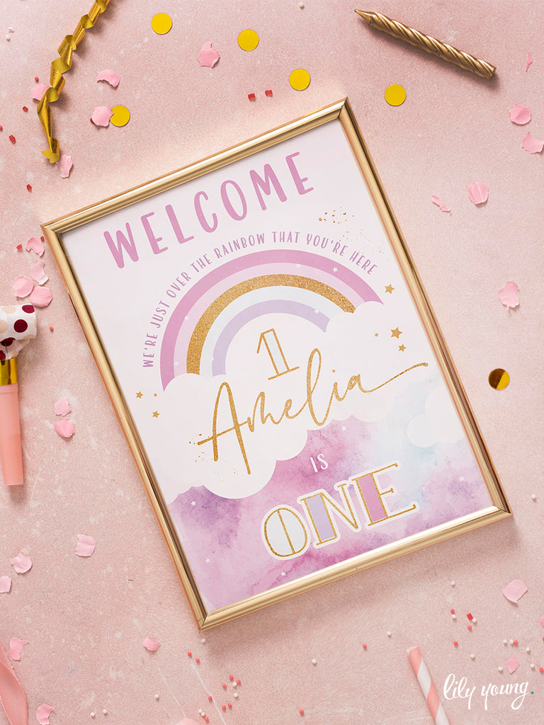 Rainbow Welcome Sign - Pack of 1