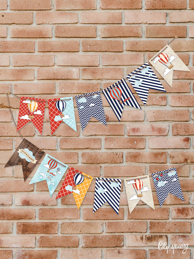 Up & Away Boy Bunting - Pack of 1
