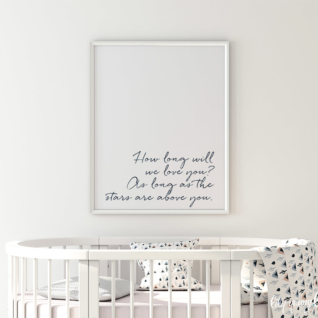 Blue Quote Wall Art