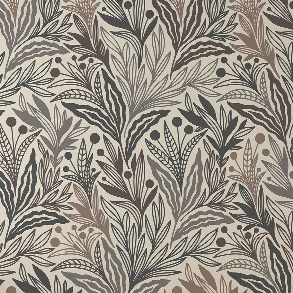 Earthy Floral Wall Paper