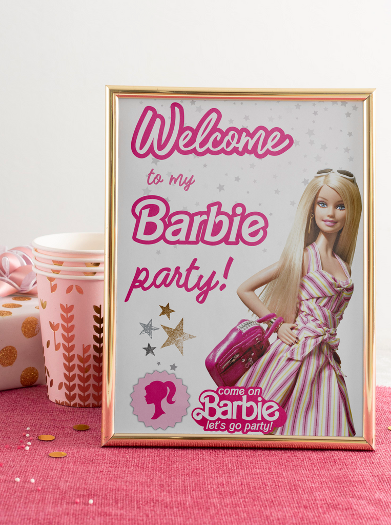 Open Sign Barbie Barbie Welcome Sign | Birthday’s | Lily Young – Lily Young Designs