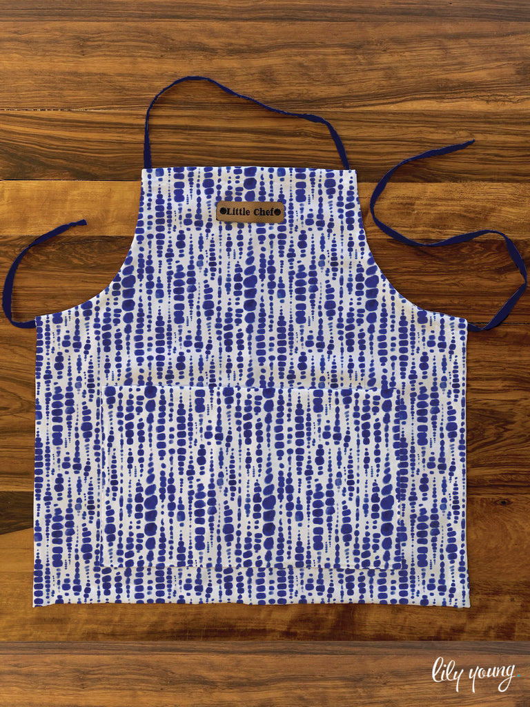 Little Chef - Blue Ink Kids Apron - Pack of 1