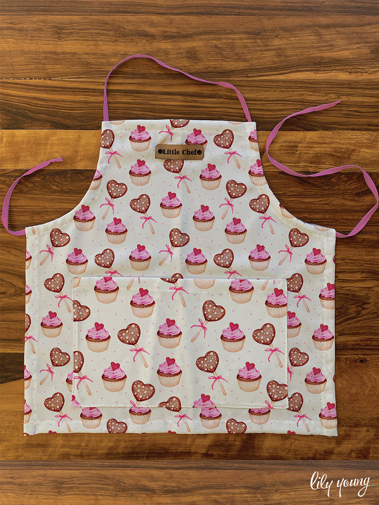 Little Chef - Cupcake & Cookies Kids Apron - Pack of 1