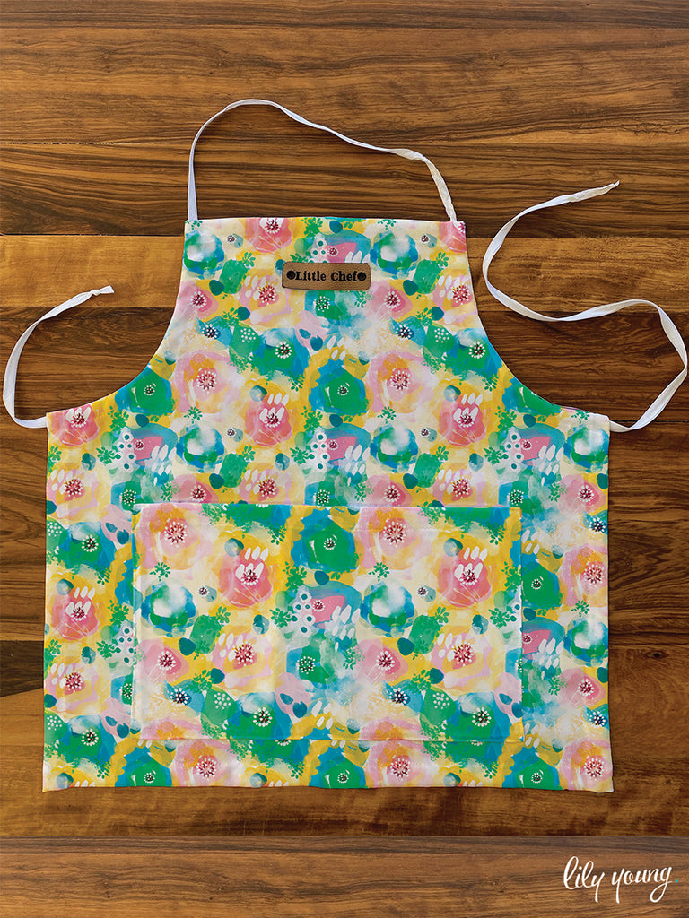 Little Chef - Spring Flowers Kids Apron - Pack of 1