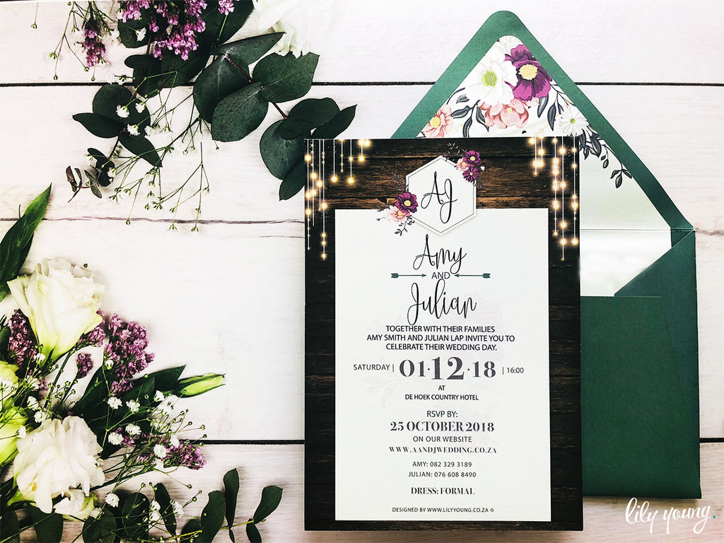 Amy Printed Invitation Suite