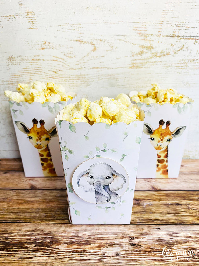 Baby Wild Animals Small Popcorn boxes - Pack of 12