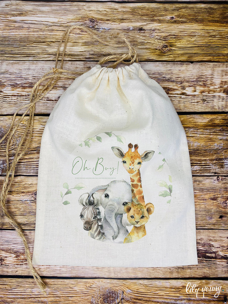 Baby Wild Animals Draw string Bags - Pack of 12