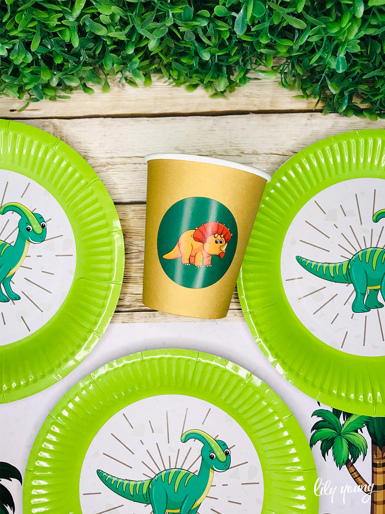 Baby Dino Paper Cup with Sticker - Pack of 12