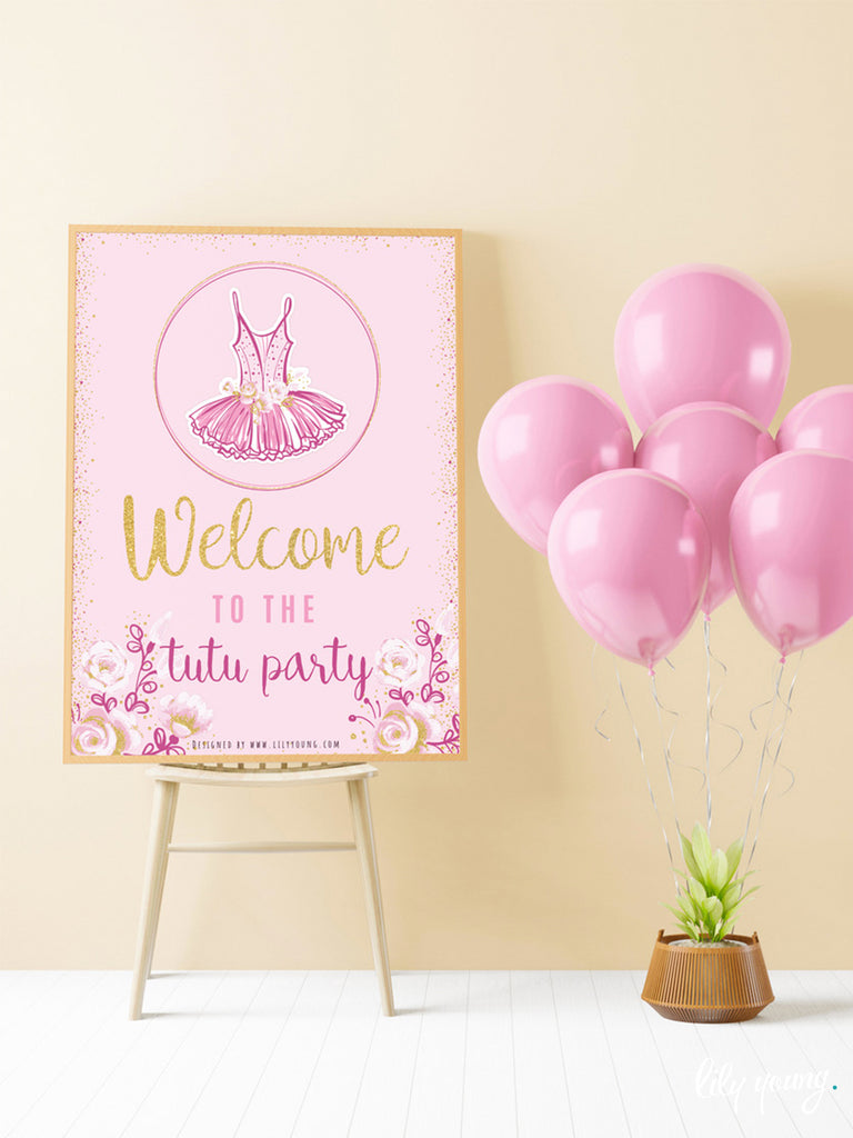 Ballerina Welcome Sign - Pack of 1
