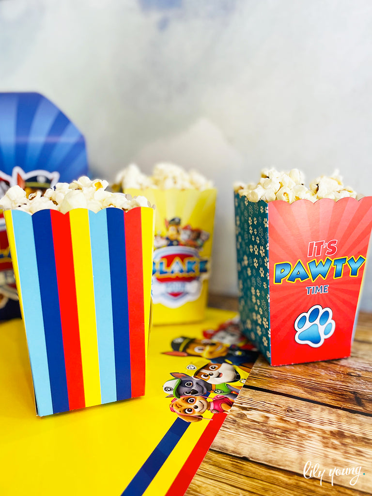 Blue Paw Patrol Popcorn boxes - Pack of 12