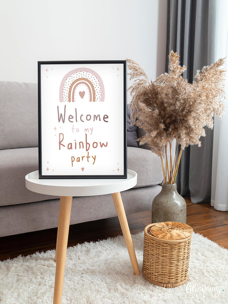 Boho Rainbow Welcome Sign - Pack of 1