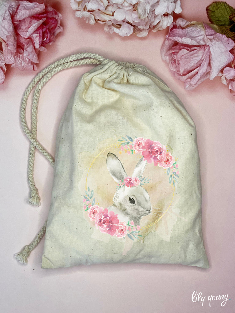 Bunny Draw string Bags - Pack of 12