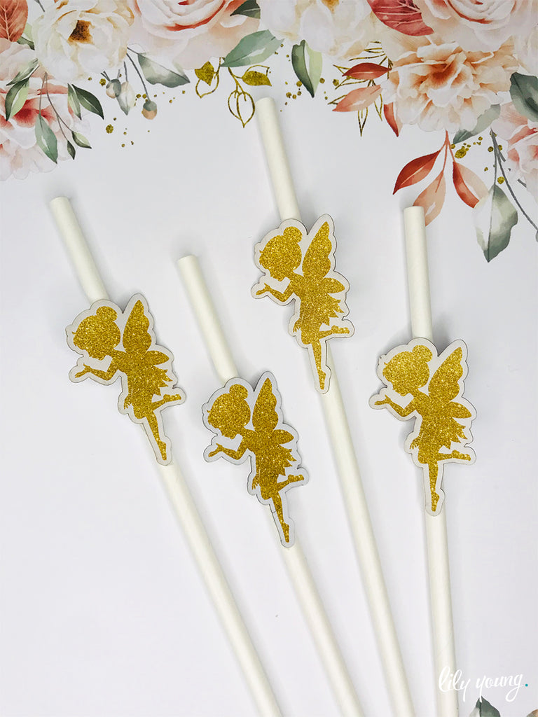 Fairies Straw Flag set - Pack of 12