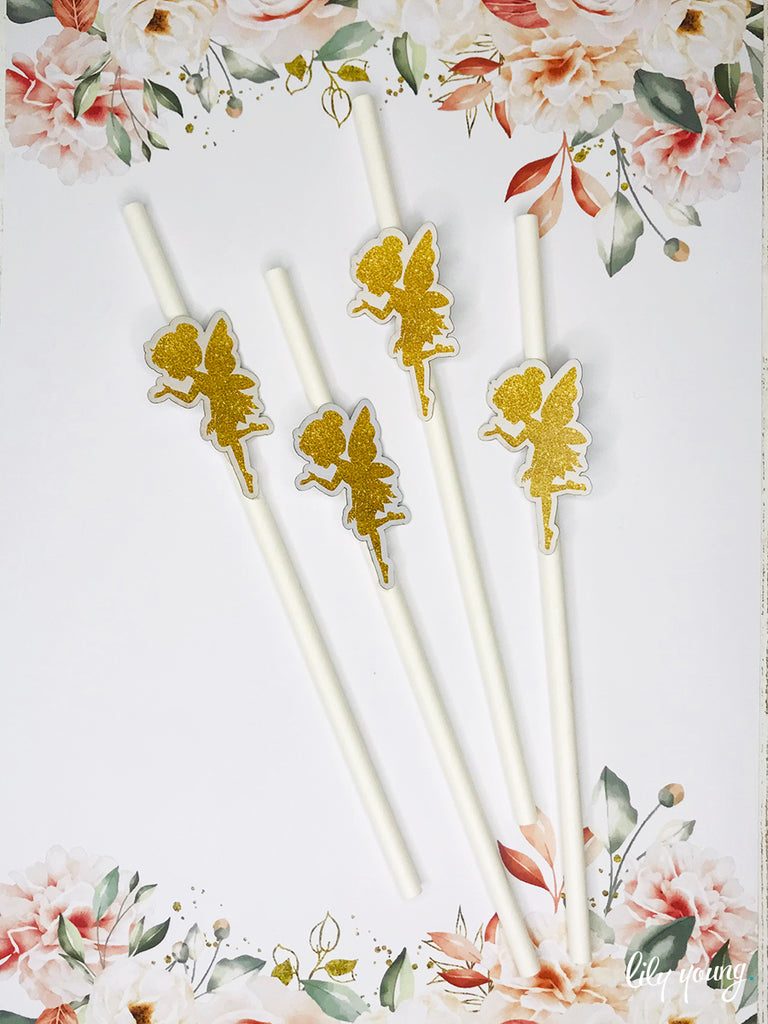 Fairies Straw Flag set - Pack of 12