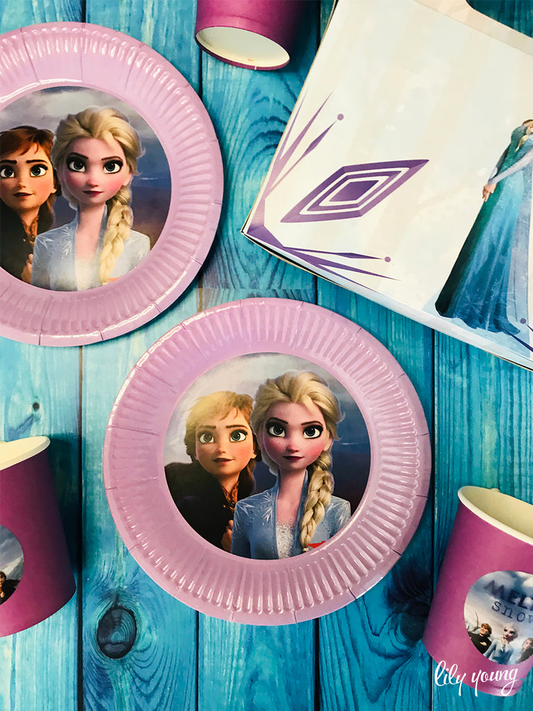 Frozen Paper Plate with Sticker - Pack of 12