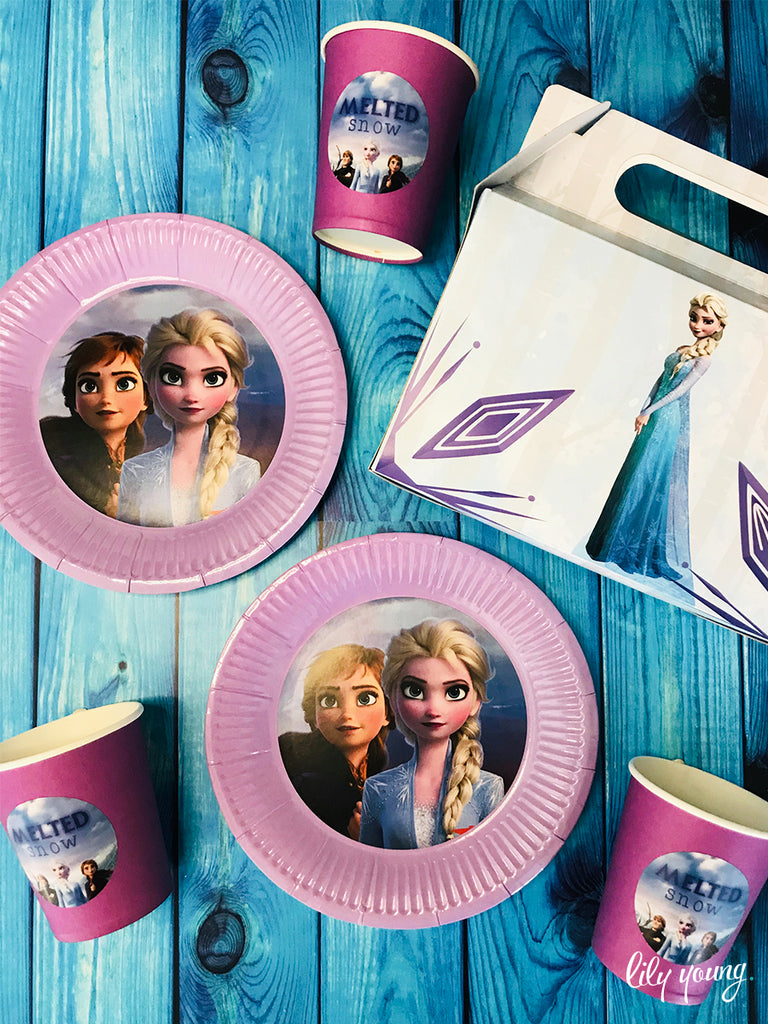 Frozen Paper Plate with Sticker - Pack of 12