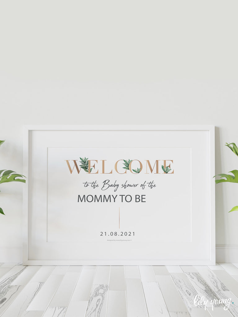 Greenery Welcome Sign - Pack of 1