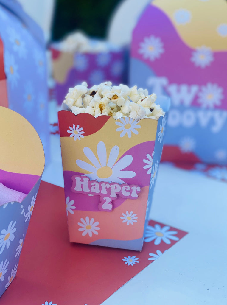 Two Groovy Small Popcorn boxes - Pack of 12