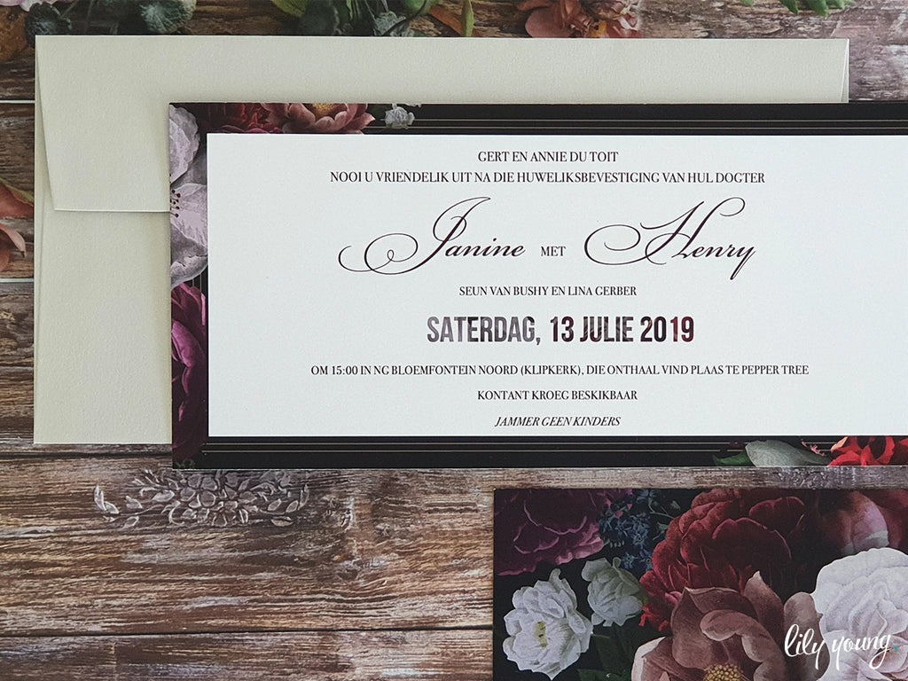 Janine 2 Printed Invitation Suite