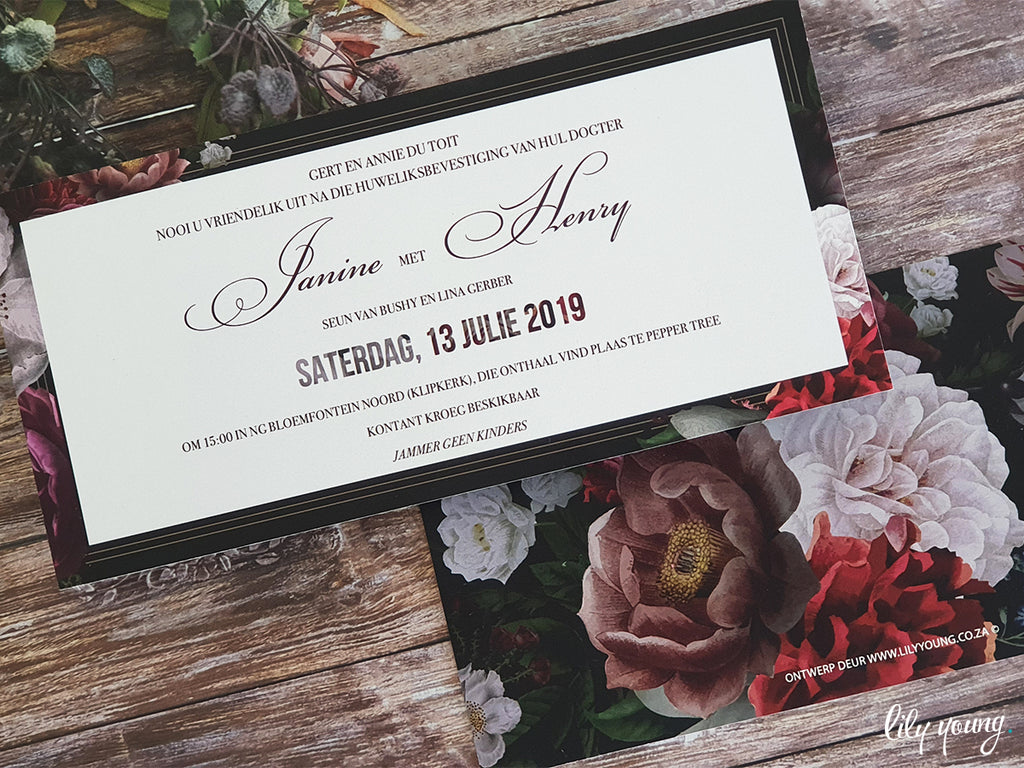 Janine 2 Printed Invitation Suite