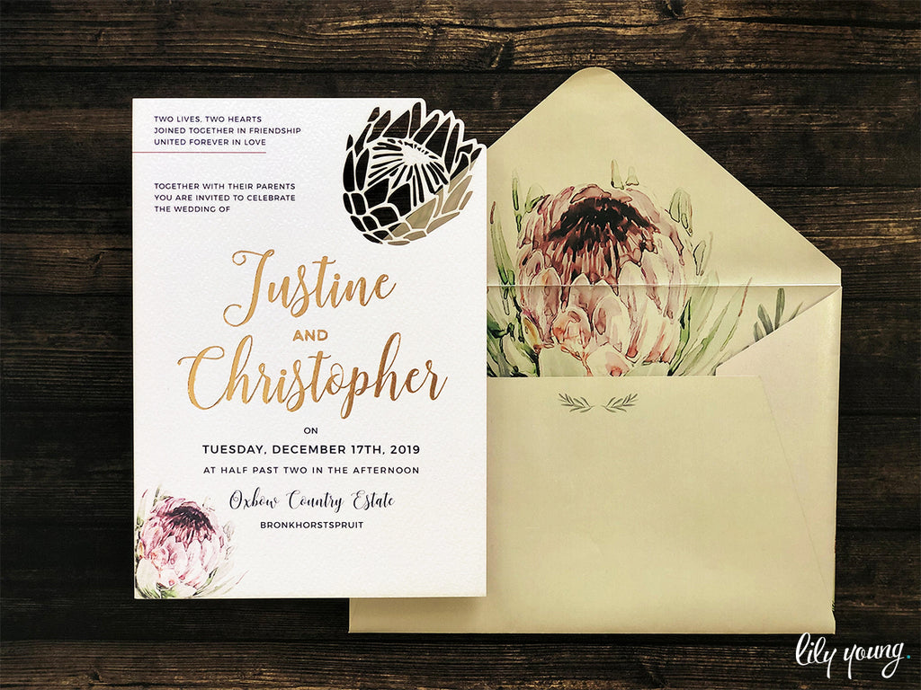 Justine Printed Invitation Suite