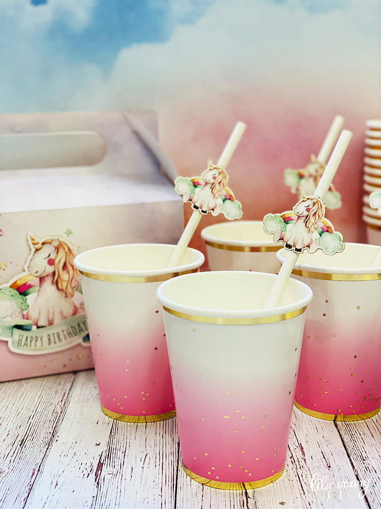Standard Light Pink Sprinkles Paper Cup - Pack of 12