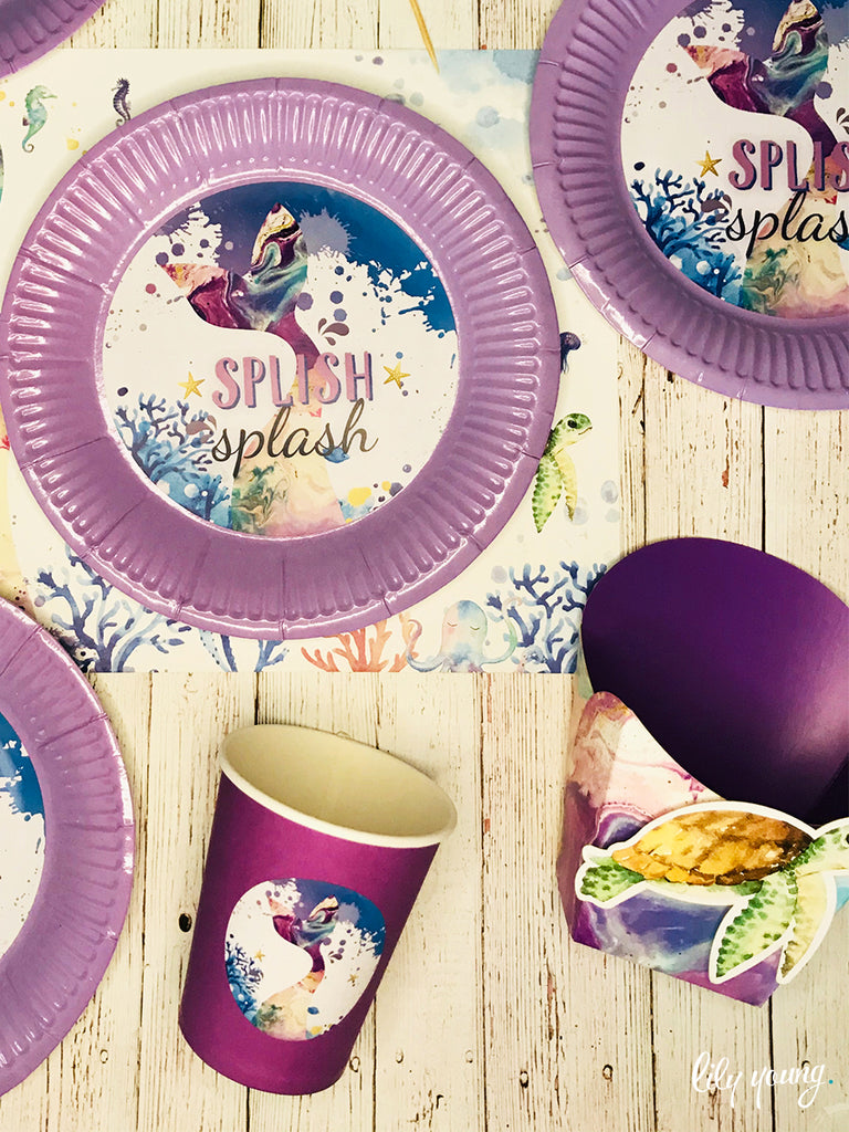 Mermaid Paper Cup with Sticker - Pack of 12