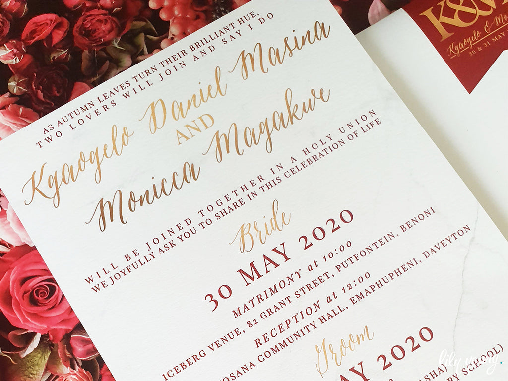 Monica Printed Invitation Suite