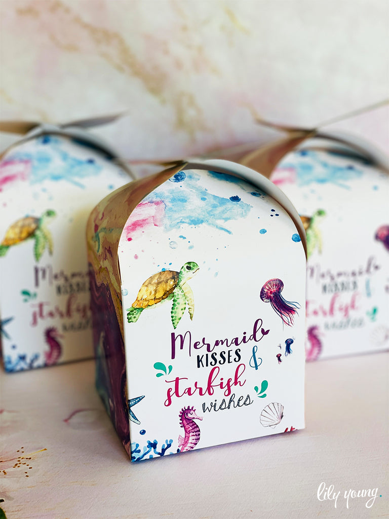 Mermaid Fin Party Boxes - Pack of 12