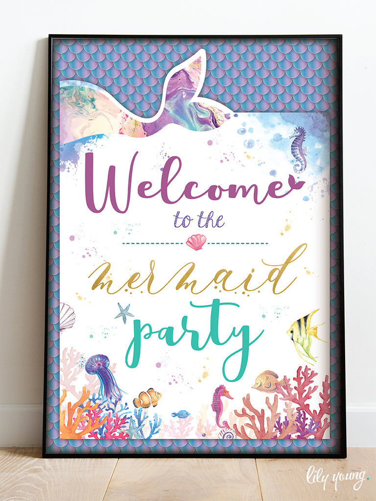 Mermaid Welcome Sign - Pack of 1