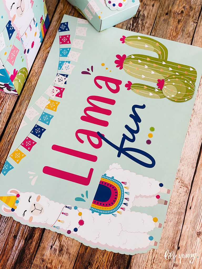 Pink/Blue Llama Party Package