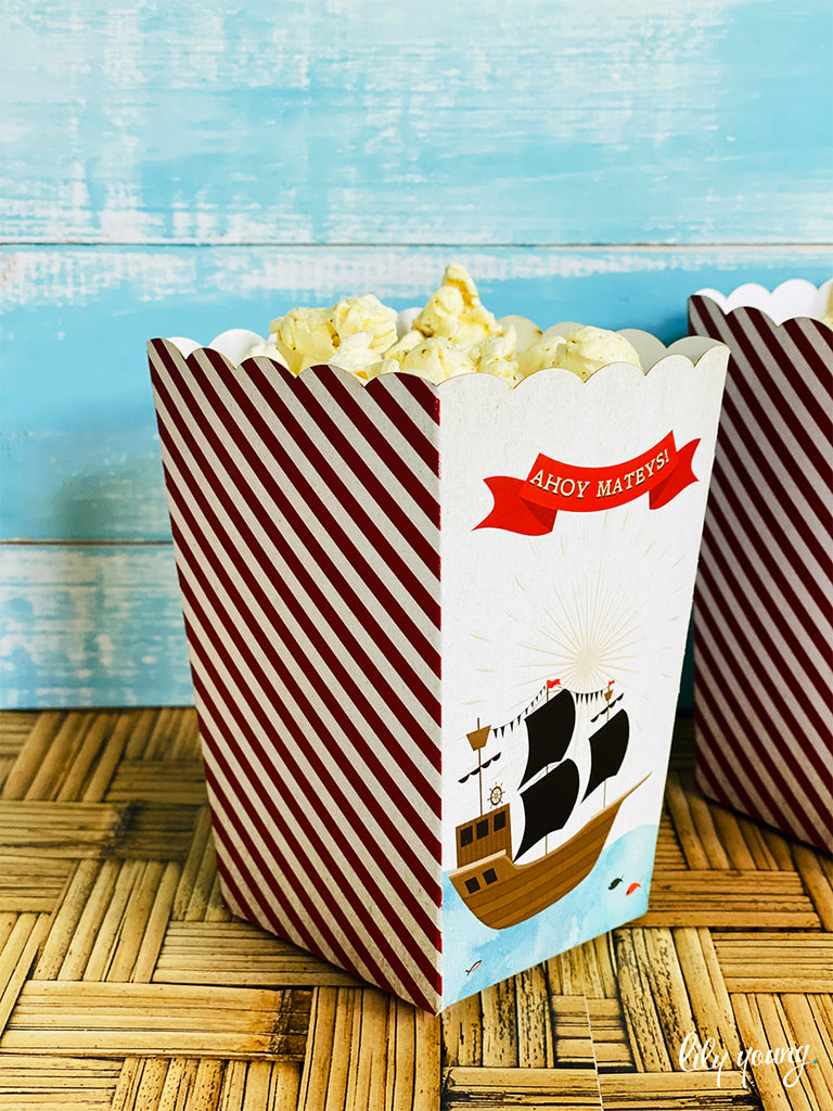 Pirate Popcorn boxes - Pack of 12
