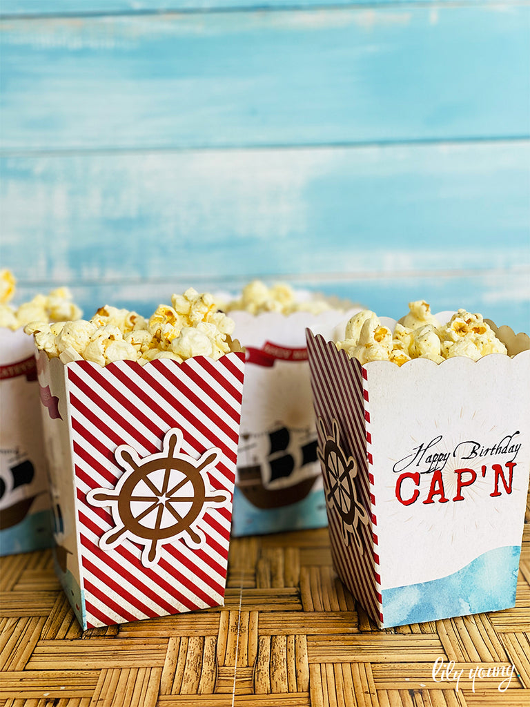 Pirate Popcorn boxes - Pack of 12