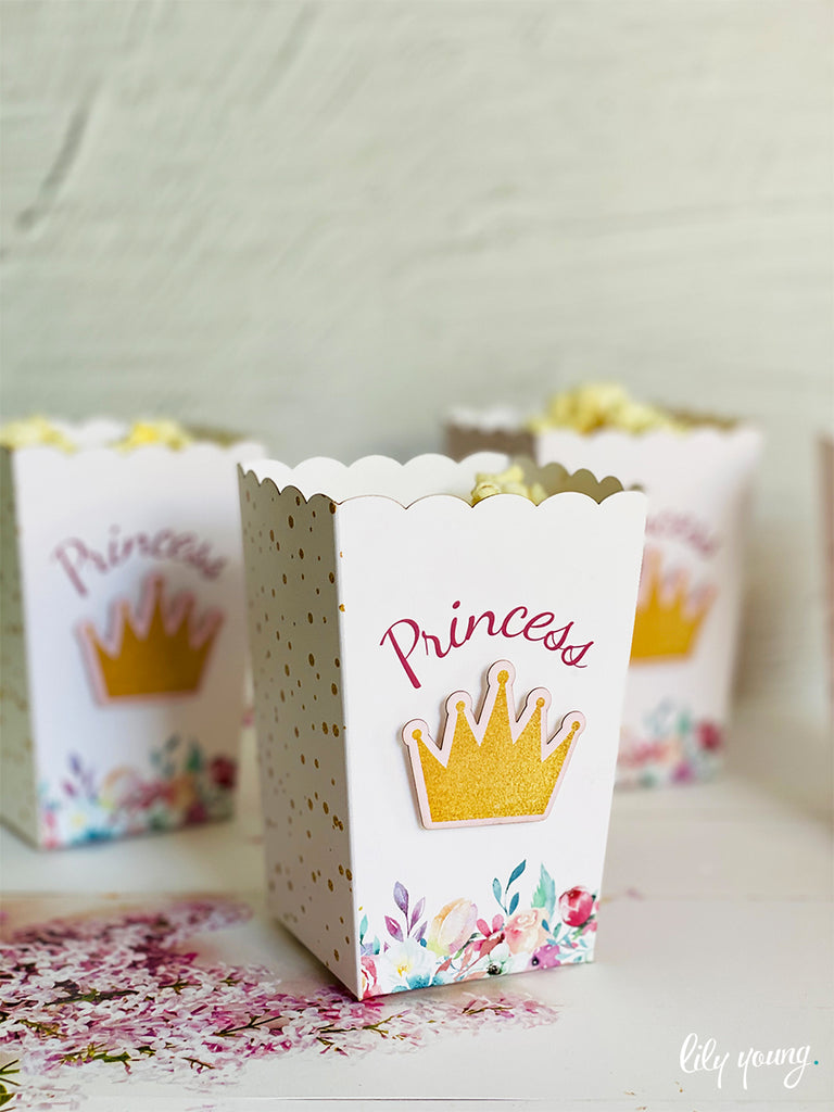 Princess Popcorn boxes - Pack of 12