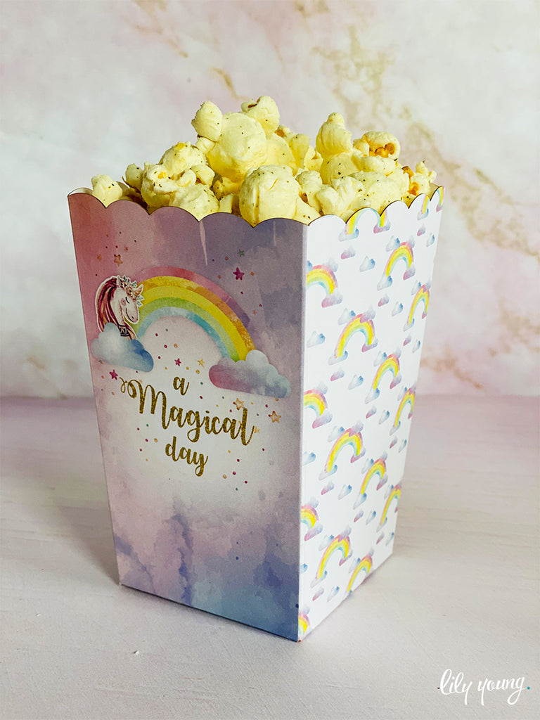 Unicorn Popcorn boxes - Pack of 12