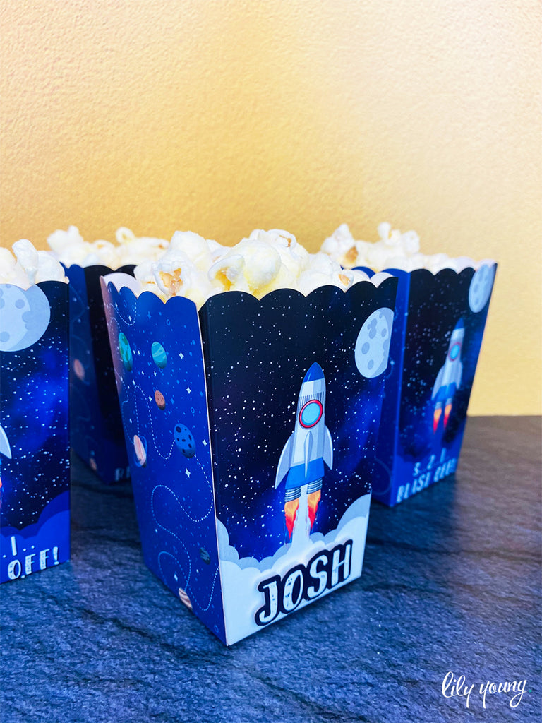 Space Popcorn boxes - Pack of 12