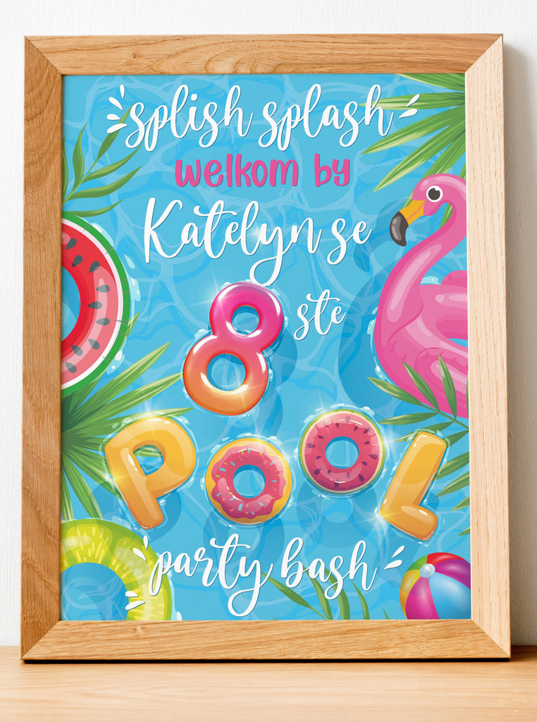 Pool Party Welcome Sign - Pack of 1