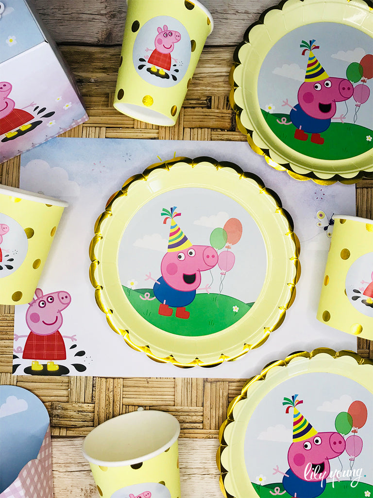 Peppa Pig Paper Plate with Sticker - Pack of 12