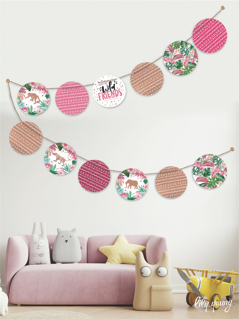 Pink Wild One Bunting - Pack of 1